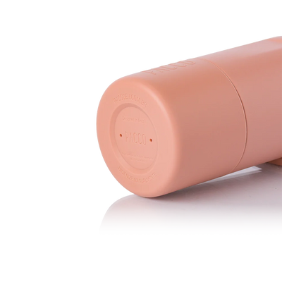 Garrafa Térmica Nexa 440 ml PACCO Clay, vista da base com tampa fechada