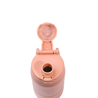 Garrafa Térmica Nexa 440 ml PACCO Clay, com a tampa aberta