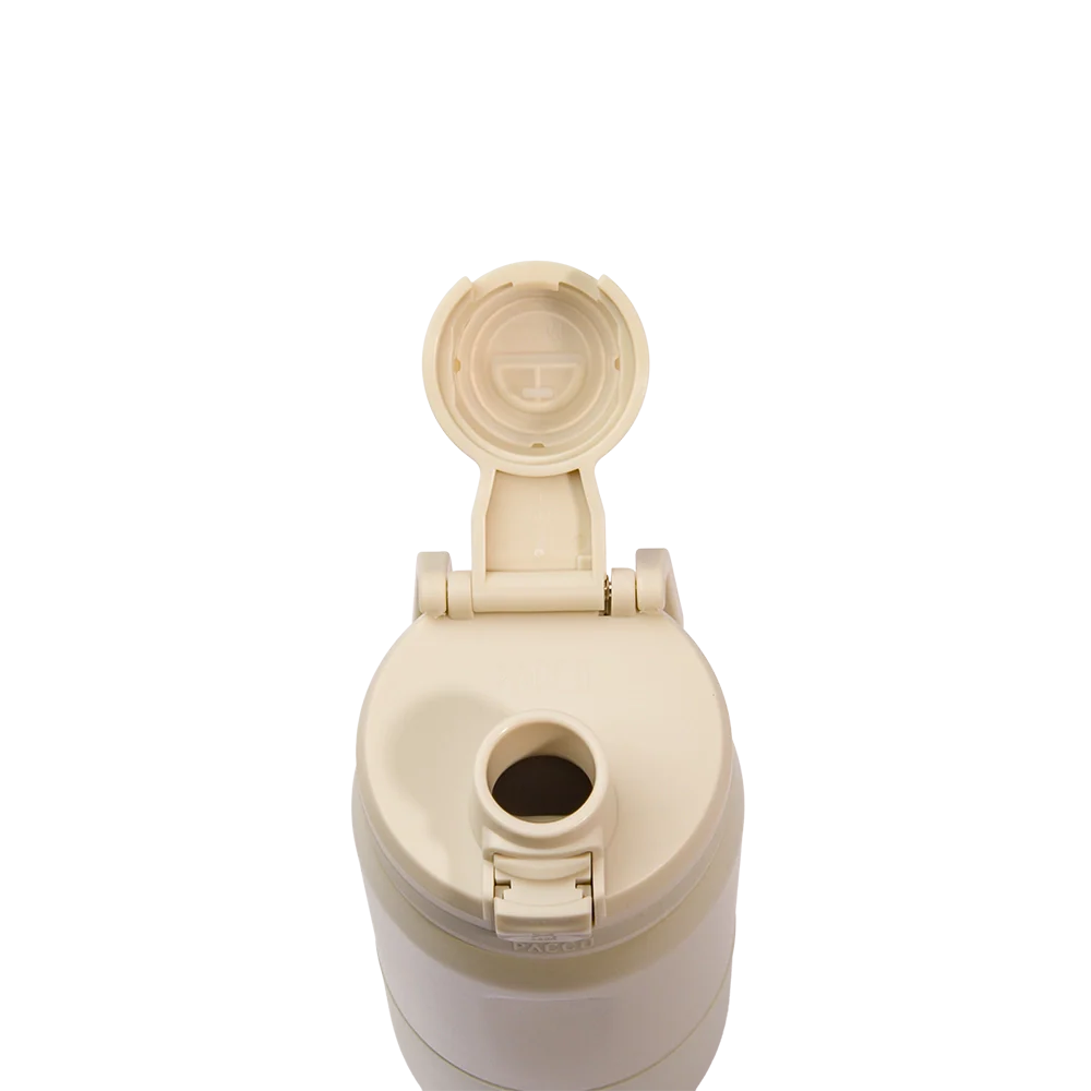 Garrafa térmica Nexa 440ml PACCO na cor creme