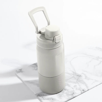 Garrafa térmica Nexa 440ml PACCO na cor creme
