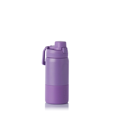 Garrafa Térmica Nexa 440 ml PACCO Purple Haze, vista frontal com tampa fechada