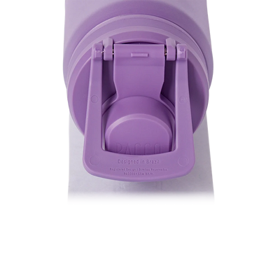 Garrafa Térmica Nexa 440 ml PACCO Purple Haze, vista de cima com tampa fechada