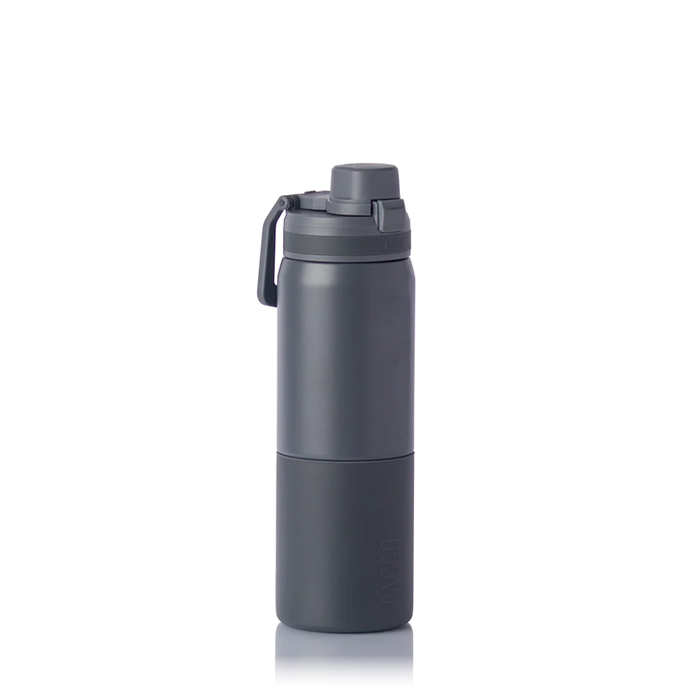 Garrafa térmica Nexa 600ml da PACCO na cor cinza