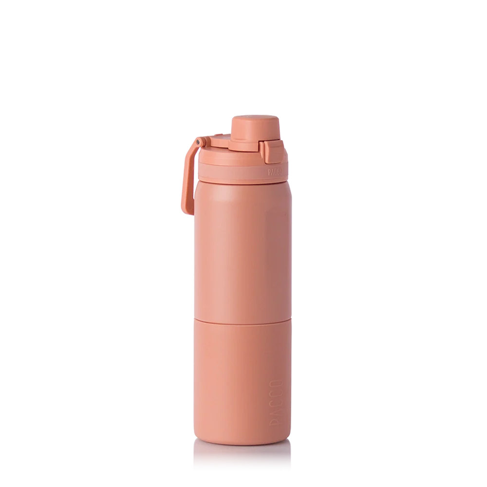 Garrafa térmica Nexa 600ml da PACCO na cor clay