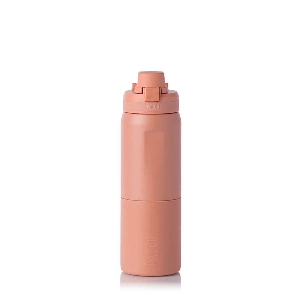 Garrafa térmica Nexa 600ml da PACCO na cor clay