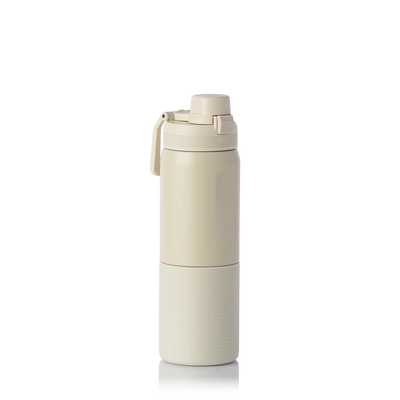 Garrafa térmica Nexa 600ml da PACCO na cor creme