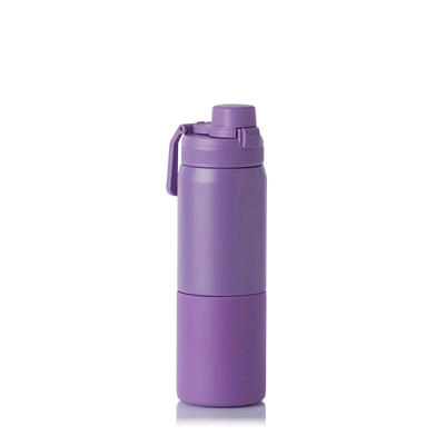 Garrafa Térmica Nexa 600 ml PACCO Purple haze, vista frontal com tampa fechada