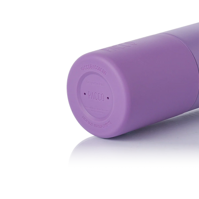 Garrafa Térmica Nexa 600 ml PACCO Purple haze, vista da base com tampa fechada