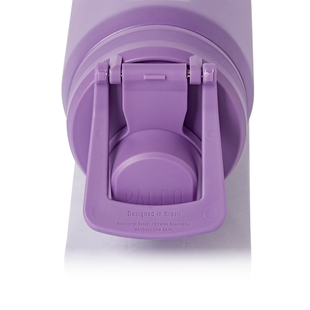 Garrafa Térmica Nexa 600 ml PACCO Purple haze, detalhe da alça