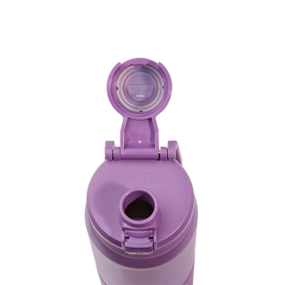 Garrafa Térmica Nexa 600 ml PACCO Purple haze, com a tampa aberta