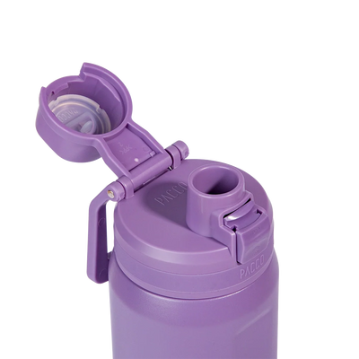 Garrafa Térmica Nexa 600 ml PACCO Purple haze, com a tampa aberta, foto 54 de 64