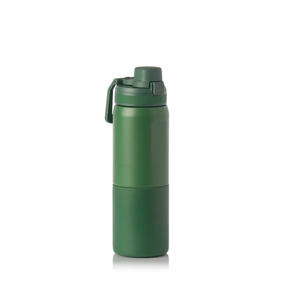 Garrafa térmica Nexa 600ml da PACCO na cor verde militar