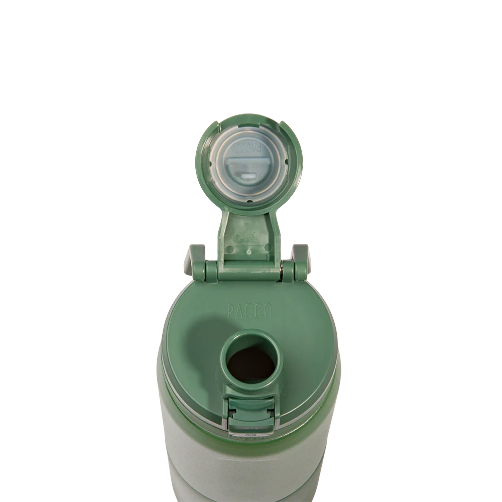 Garrafa térmica Nexa 600ml da PACCO na cor verde militar