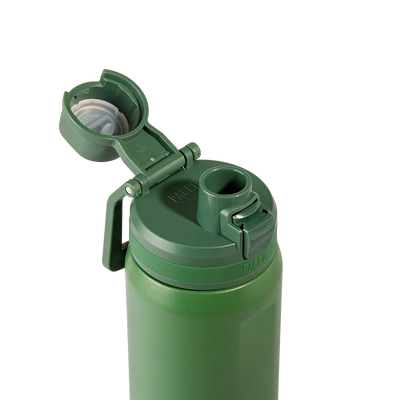 Garrafa térmica Nexa 600ml da PACCO na cor verde militar