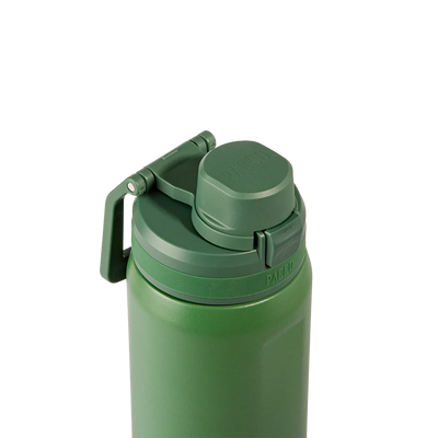 Garrafa térmica Nexa 600ml da PACCO na cor verde militar