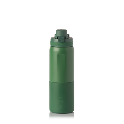 Garrafa térmica Nexa 600ml da PACCO na cor verde militar