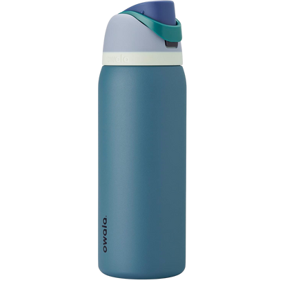 Garrafa Térmica Owala FreeSip - 1180ml | 40oz azul com tecnologia de isolamento e tampa à prova de vazamentos, ideal para bebidas frias e quentes.