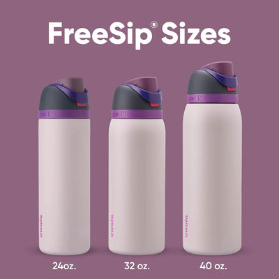 Garrafa térmica Owala FreeSip em diferentes tamanhos: 24oz, 32oz, 40oz, para hidratação prática e moderna.