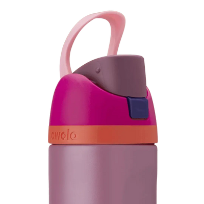 Garrafa Térmica Owala FreeSip - 710ml | 24oz, design moderno, tampa com botão e trava, cor vibrante, duas formas de beber, canudo e bocal.