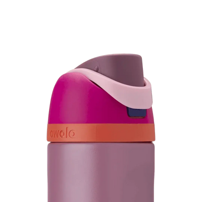 Garrafa térmica Owala FreeSip rosa-lilás 710ml inteligente e prática