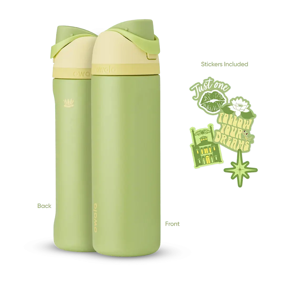 Garrafa Térmica Owala FreeSip - 710ml | 24oz verde, com design inteligente e duas formas de beber, fundo branco