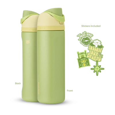 Garrafa Térmica Owala FreeSip - 710ml | 24oz verde, com design inteligente e duas formas de beber, fundo branco