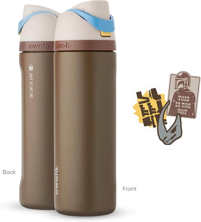 Garrafa Térmica Owala FreeSip - 710ml | 24oz com design inteligente, destaque para a tampa com botão e canudo embutido.