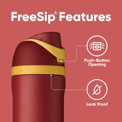 Garrafa Térmica Owala FreeSip - 710ml | 24oz com tampa de abertura rápida e design à prova de vazamentos.
