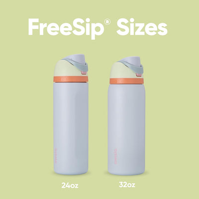 Garrafa Térmica Owala FreeSip 946 ml (32 oz) Beach House, infográfico com as características