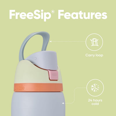 Garrafa Térmica Owala FreeSip 946 ml (32 oz) Beach House, infográfico com as características, foto 90 de 141