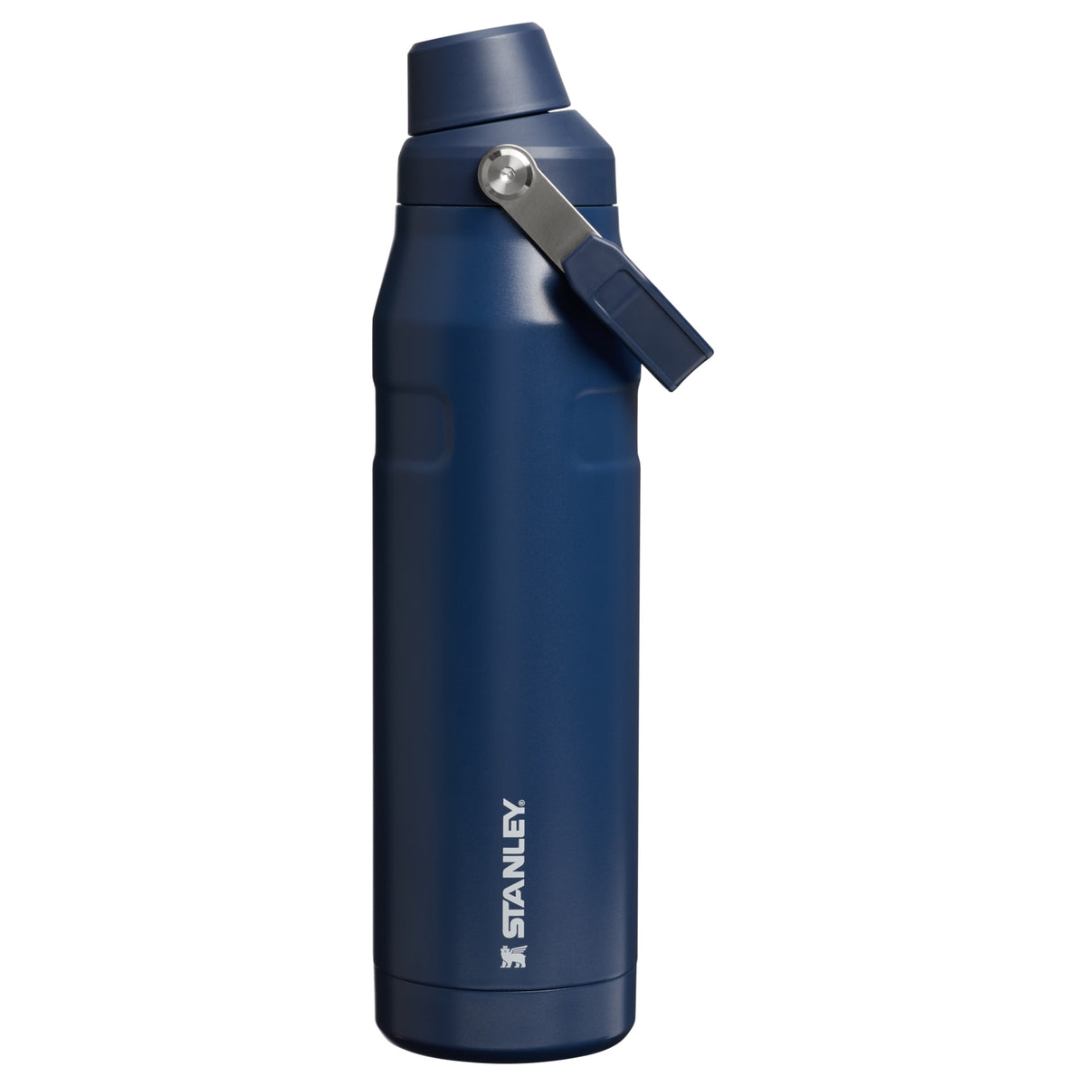 Garrafa Térmica Stanley Aerolight™ Fast Flow 1,1 L Dark Navy, vista frontal com tampa fechada