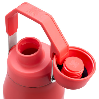 Garrafa Térmica Stanley Aerolight™ Fast Flow 1,1 L Hot Coral, com a tampa aberta