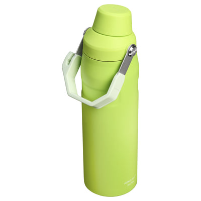 Garrafa Térmica Stanley Aerolight™ Fast Flow 710 ml Chartreuse, vista lateral com tampa fechada