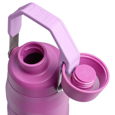 Garrafa Térmica Stanley Aerolight™ Fast Flow 710 ml Dark Blossom, com a tampa aberta