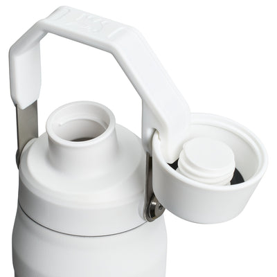 Garrafa Térmica Stanley Aerolight™ Fast Flow 710 ml Frost, com a tampa aberta