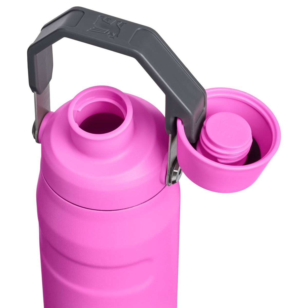 Garrafa Térmica Stanley Aerolight™ Fast Flow 710 ml Hot Pink, com a tampa aberta