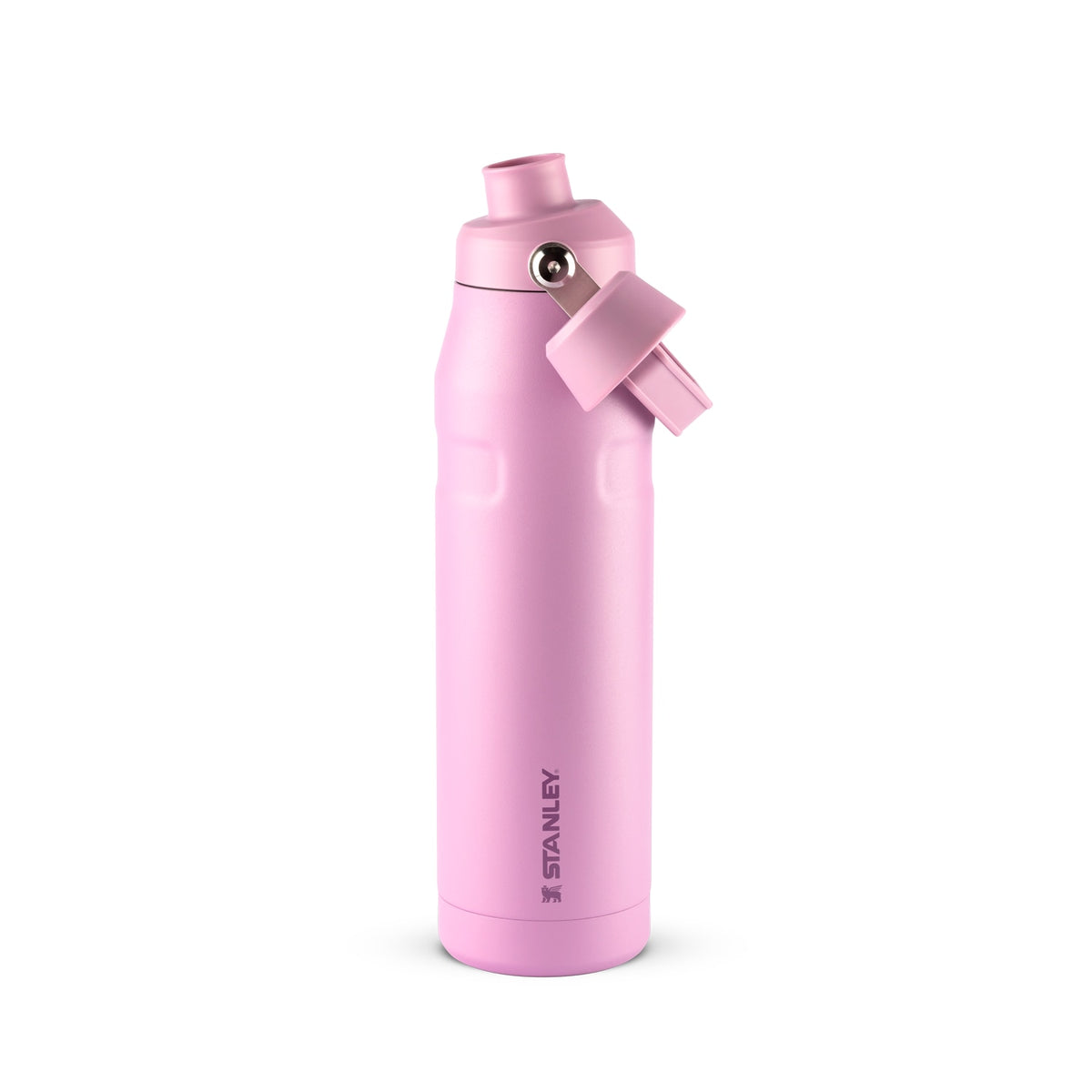 Garrafa Térmica Stanley Aerolight™ Fast Flow 710 ml Lilac, vista frontal com tampa aberta