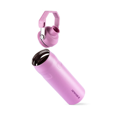 Garrafa Térmica Stanley Aerolight™ Fast Flow 710 ml Lilac, com a tampa aberta