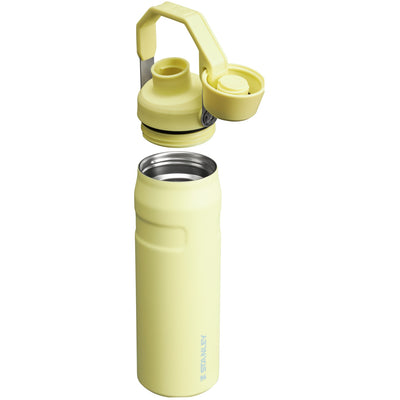 Garrafa Térmica Stanley Aerolight™ Fast Flow 710 ml Pomelo, com a tampa aberta