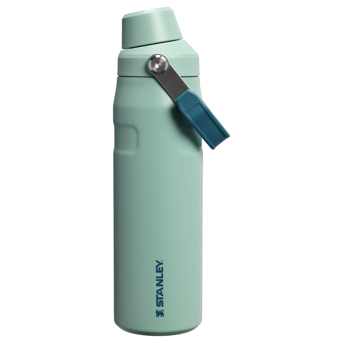 Garrafa Térmica Stanley Aerolight™ Fast Flow 710 ml Spring Green, vista frontal com tampa fechada
