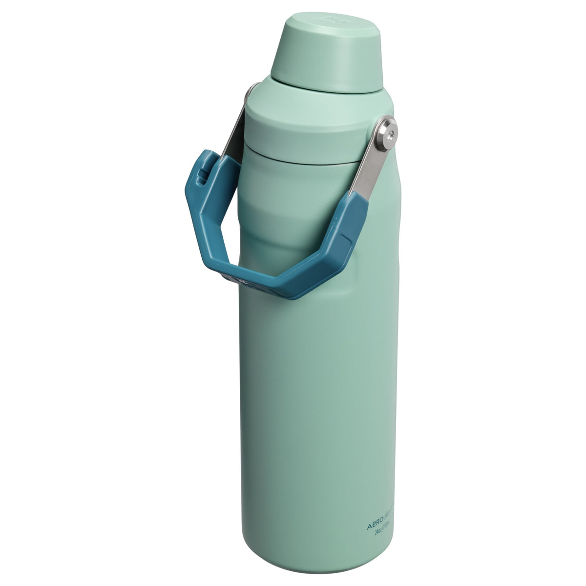 Garrafa Térmica Stanley Aerolight™ Fast Flow 710 ml Spring Green, vista frontal com tampa fechada, foto 55 de 141