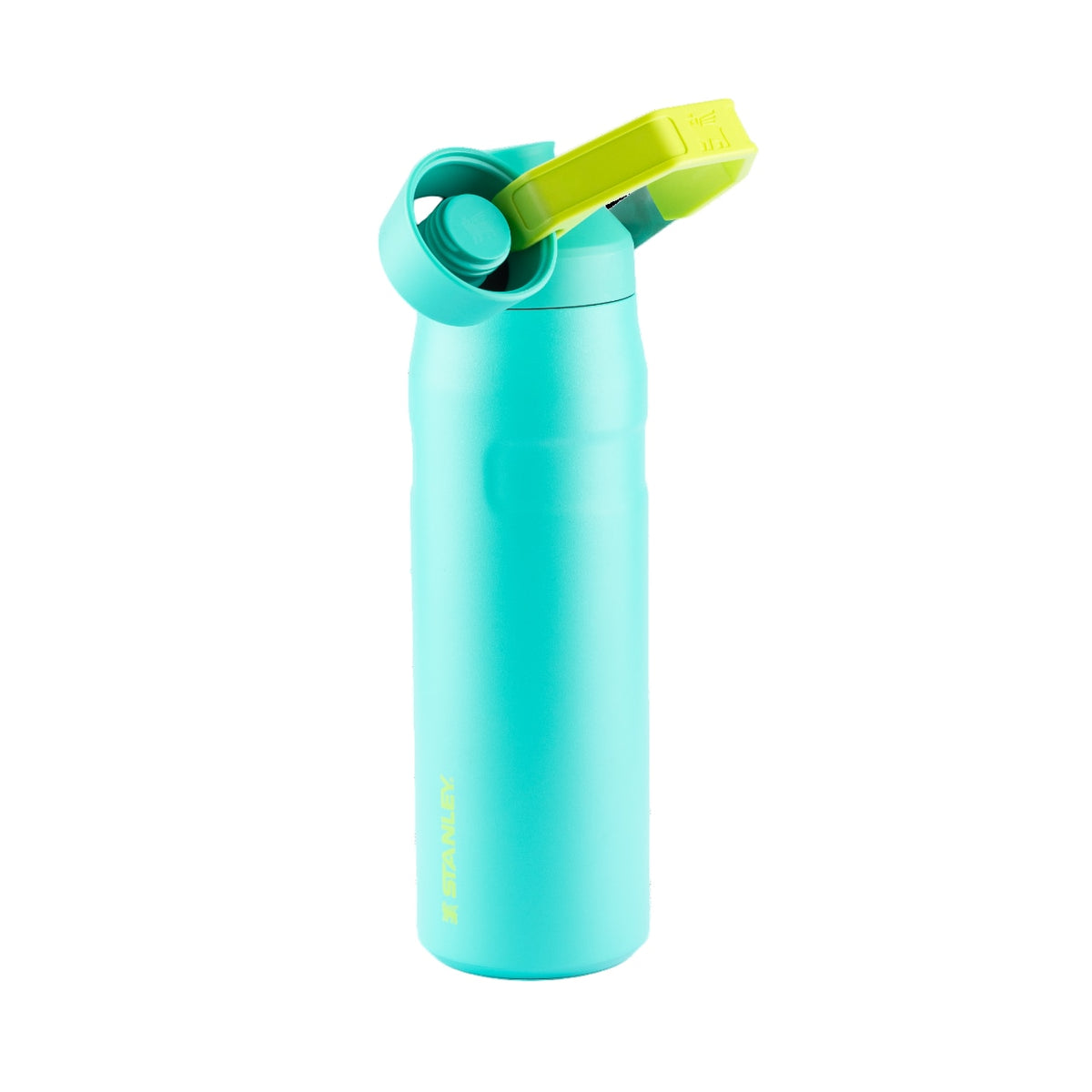Garrafa Térmica Stanley Aerolight™ Fast Flow 710 ml Tropical Tea, com a tampa aberta