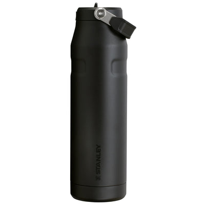Garrafa Térmica Stanley Aerolight™ Flip Straw 1,1 L Black, vista frontal com tampa fechada