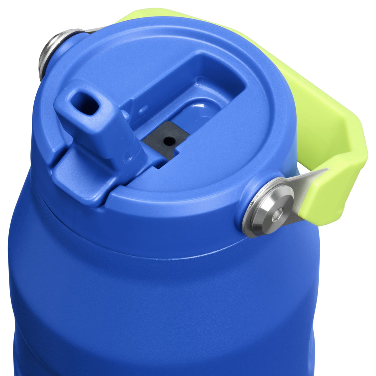 Garrafa Térmica Stanley Aerolight™ Flip Straw 1,1 L Cobalt Chartreuse, vista de cima com tampa fechada, foto 24 de 45