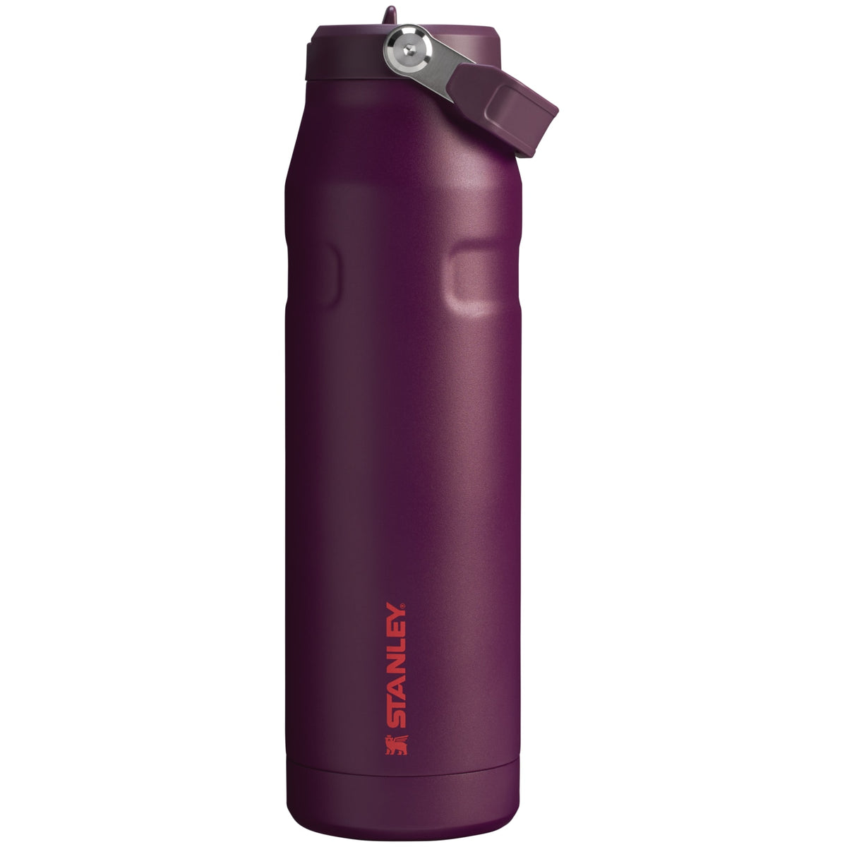 Garrafa Térmica Stanley Aerolight™ Flip Straw 1,1 L Plum, vista frontal com tampa fechada