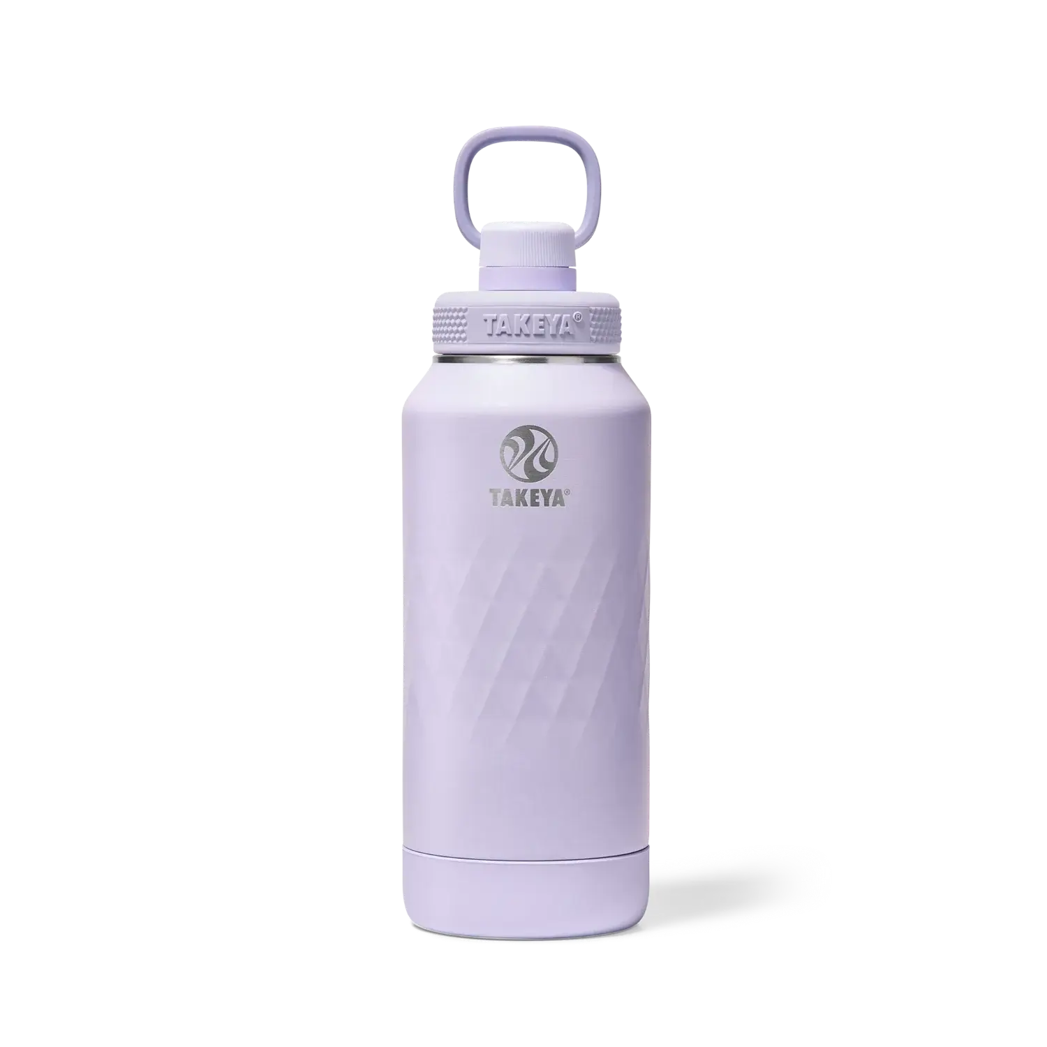 Garrafa Térmica Takeya 950ml Spout Lid Sport roxa, ideal para manter bebidas quentes por 14h e frias por 36h. Garrafa moderna e eficiente.