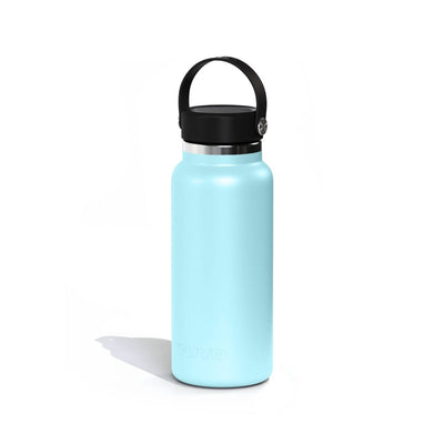 Garrafa Térmica Tuyo 1000 ml Azul bebê, vista frontal com tampa fechada, foto 73 de 92