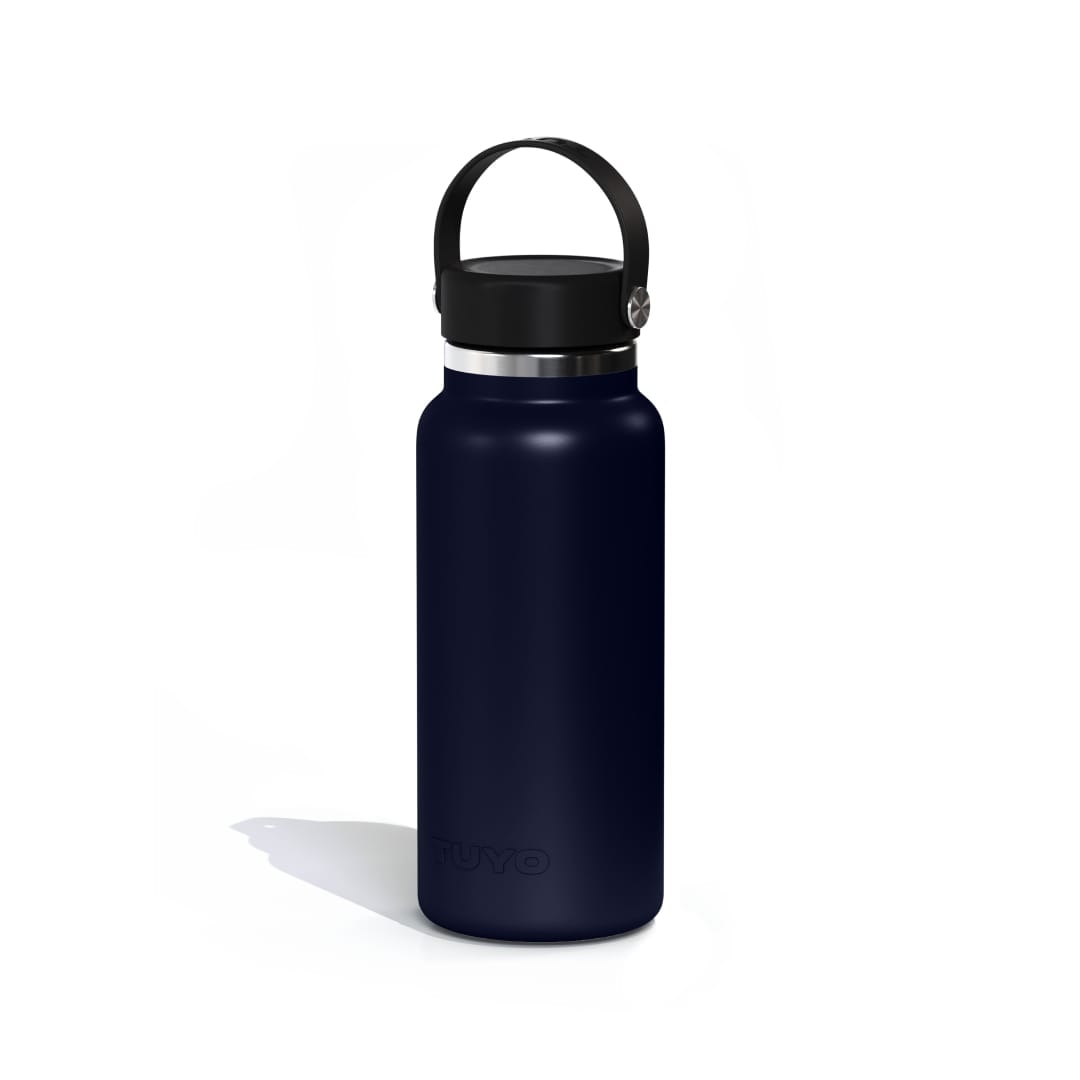 Garrafa Térmica Tuyo 1000 ml Azul Marinho, vista frontal com tampa fechada, foto 23 de 92