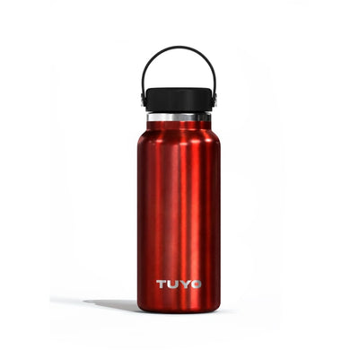 Garrafa Térmica Tuyo 1000 ml Ferrugem Metálico, vista frontal com tampa fechada