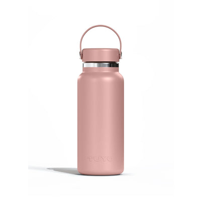 Garrafa Térmica Tuyo 1000 ml Rosa Taupe, vista frontal com tampa fechada, foto 2 de 92